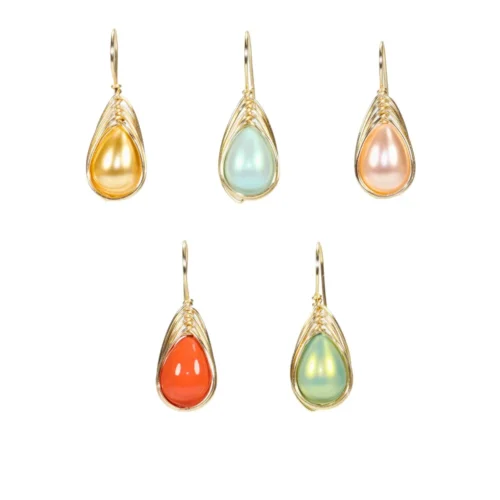 Aretes con Perla Mallorca en forma de gota