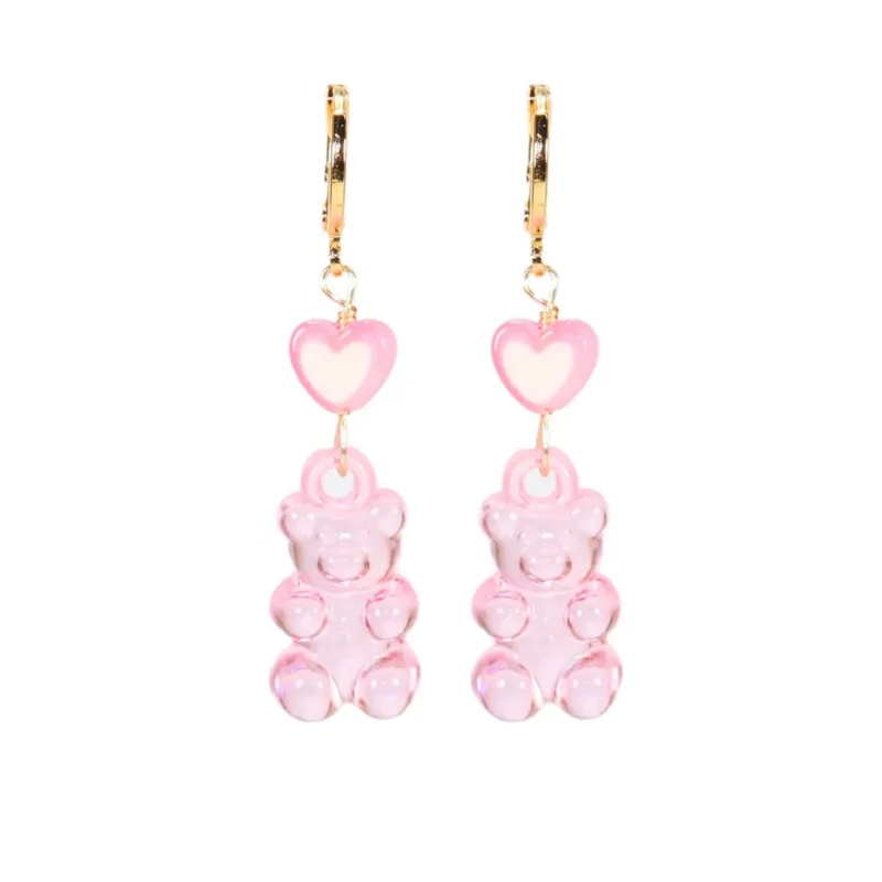 Aretes de ositos rosados