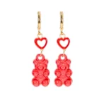 Aretes de ositos rojos